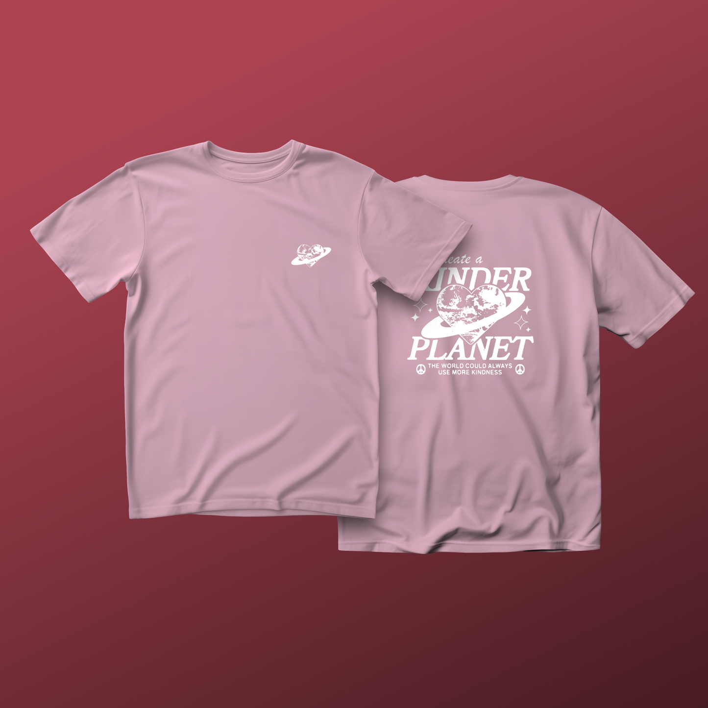 Kinder Planet - Soft Pink T-Shirt